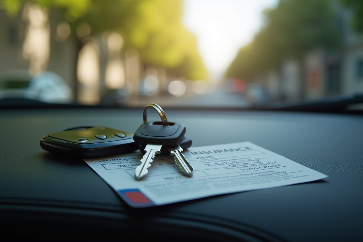 Clés de voiture et carte d