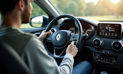 Personne dans une Renault entrant un code radio