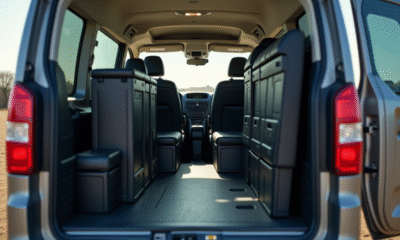 Intérieur spacieux d'un Peugeot Expert 5 places avec rangements