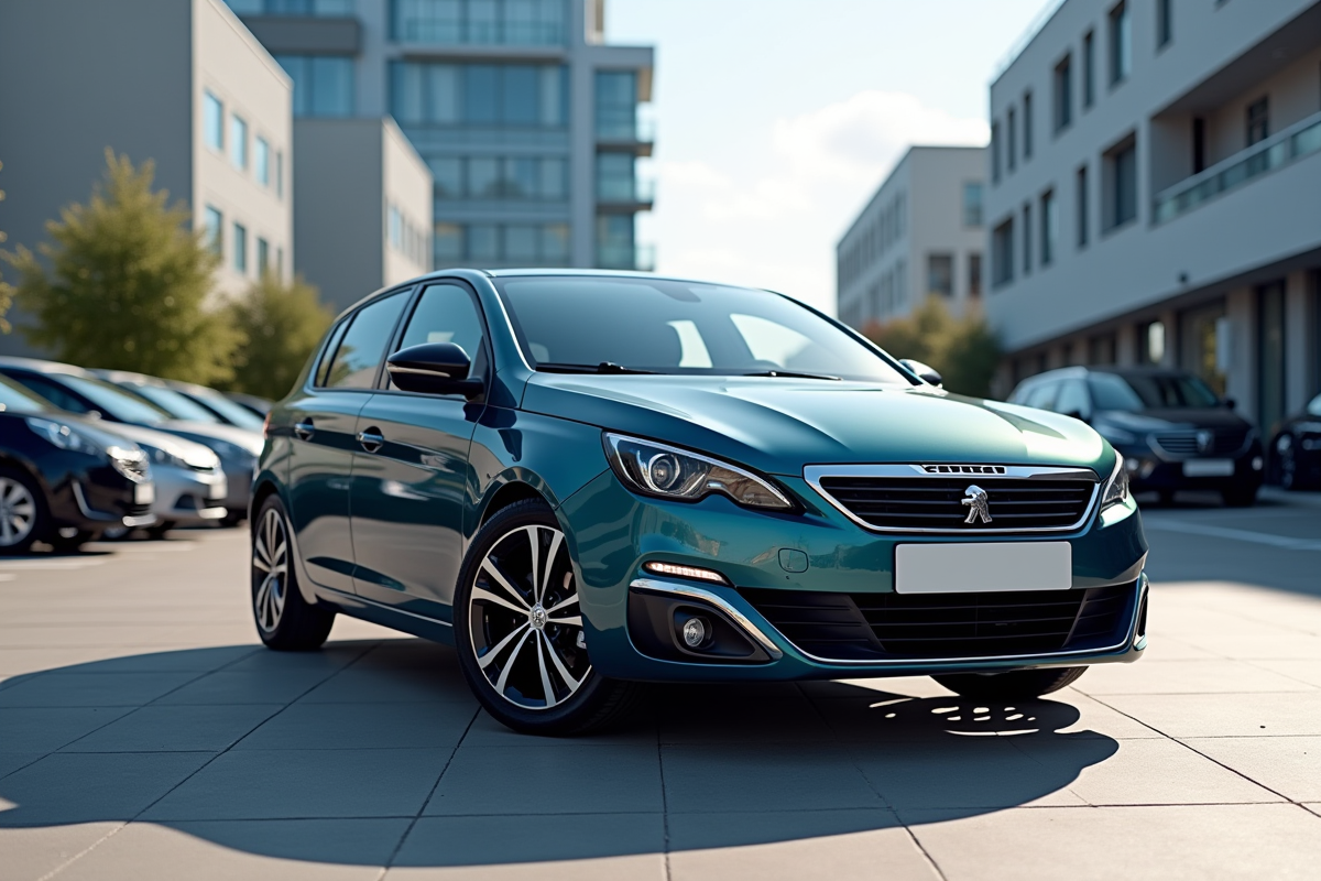 Voiture Peugeot 308 d'occasion brillante en concession urbaine